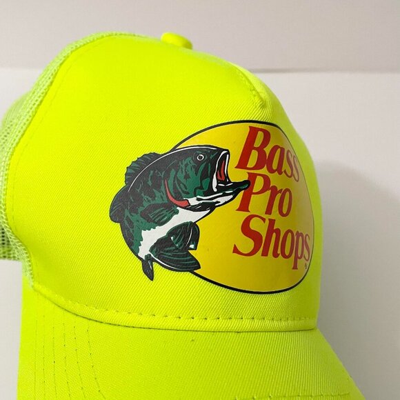 Bass Pro Shops Adjustable SnapBack Mesh Fishing Hat Cap Neon - Picture 16 of 16
